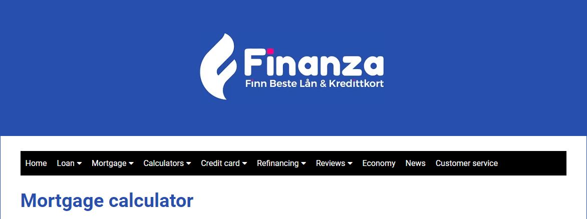 Finanza mortgage calculator